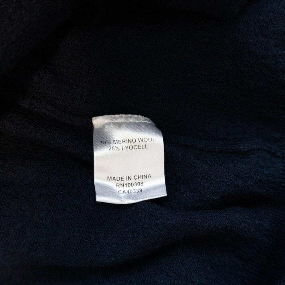 Peter Millar Merino Wool Dark Navy Blue XXL Long Sleeve Golf Sweater - Picture 6 of 8